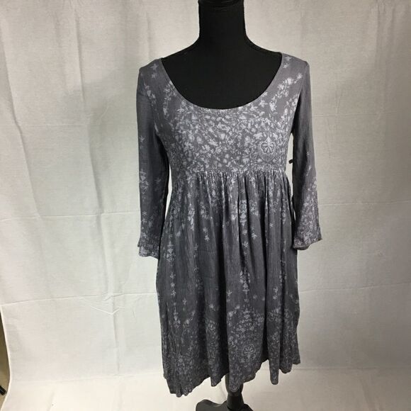 O’Neill gray floral long sleeved dress Medium - Picture 2 of 8